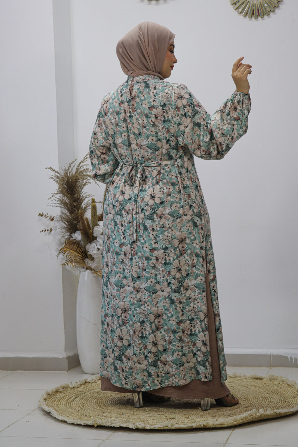 Ensemble Floral Élégance – 2 Pièces