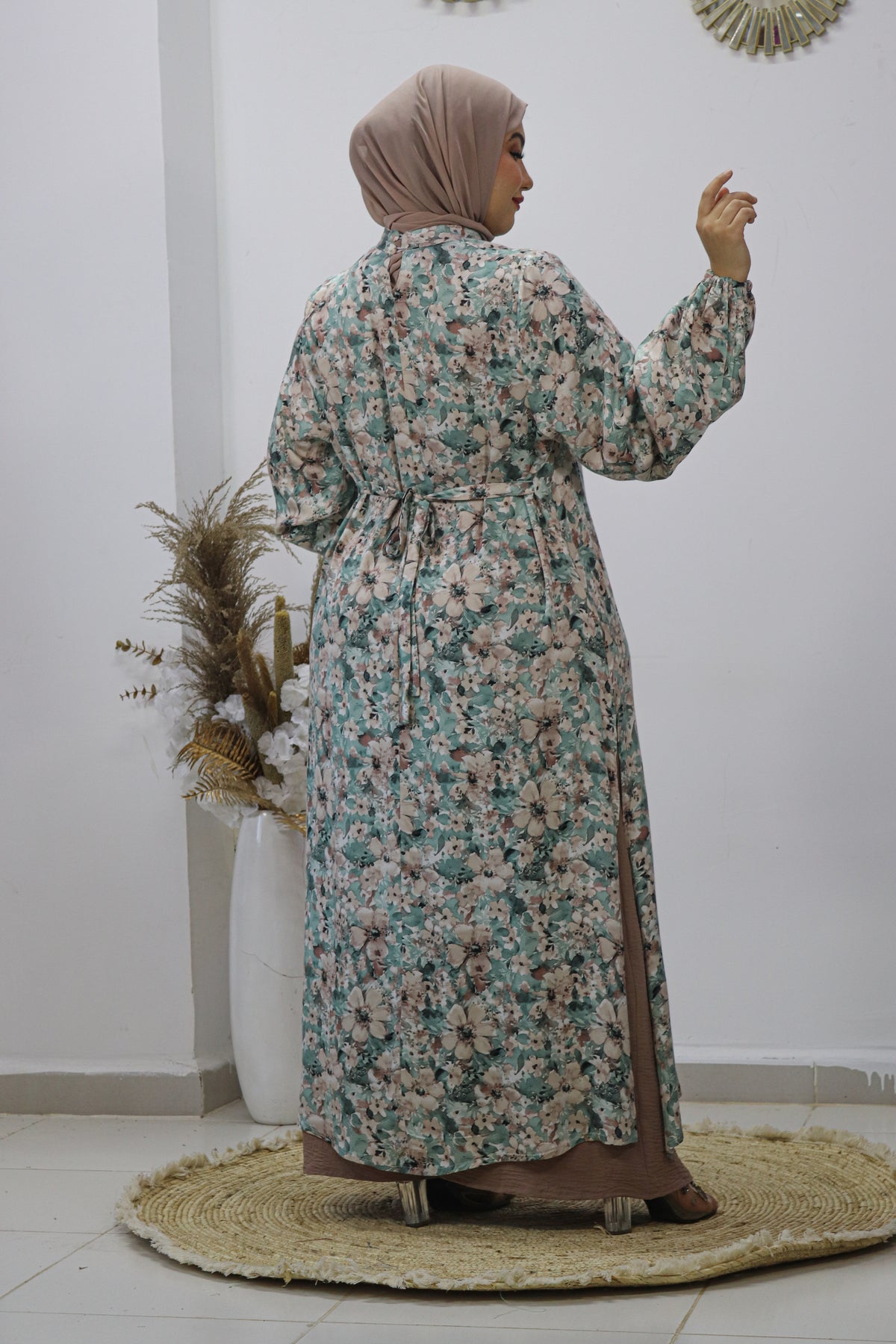 Ensemble Floral Élégance – 2 Pièces