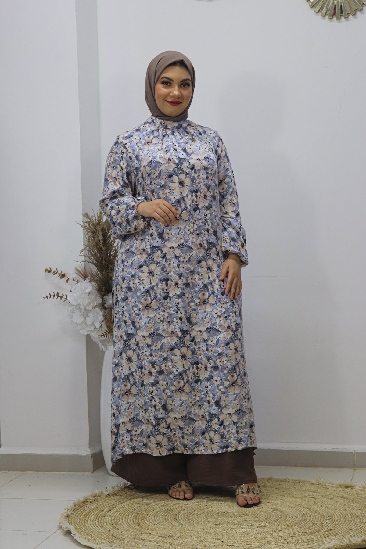 Ensemble Floral Élégance – 2 Pièces