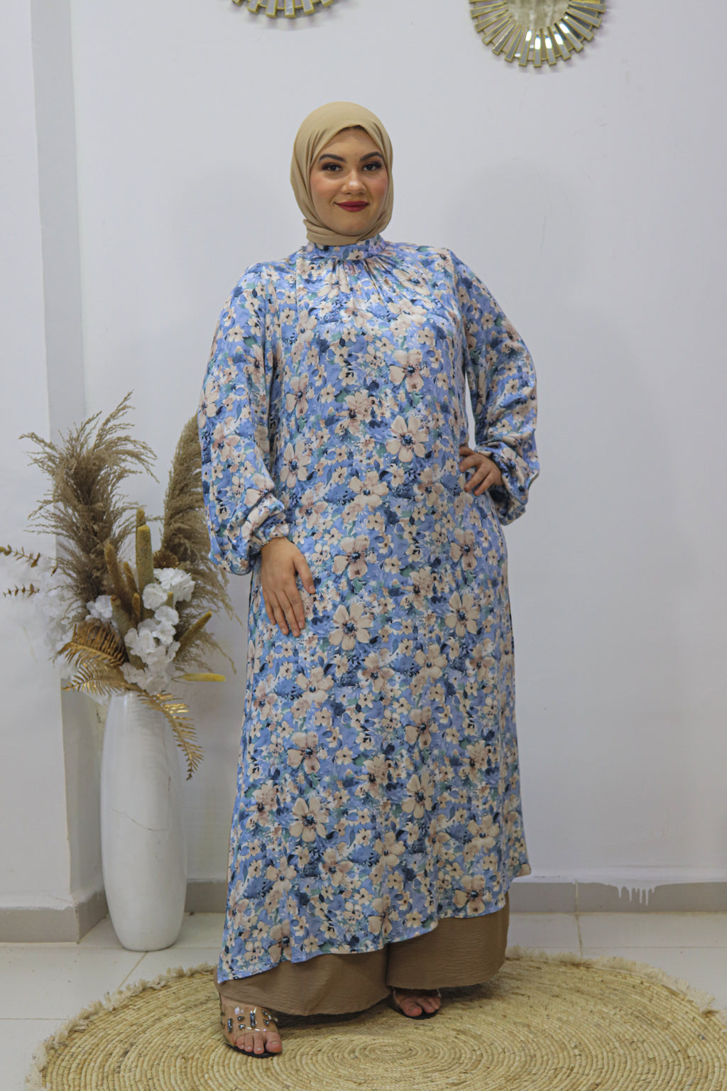 Ensemble Floral Élégance – 2 Pièces