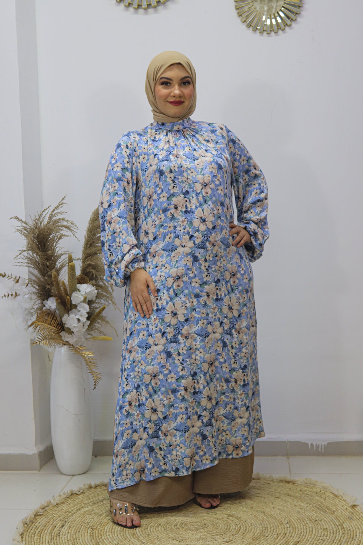 Ensemble Floral Élégance – 2 Pièces
