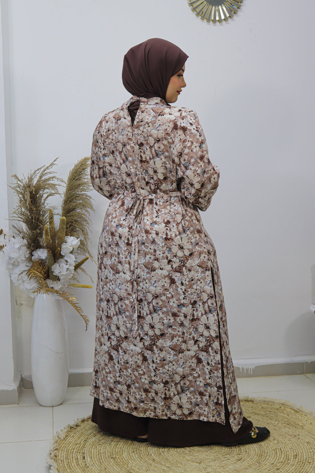 Ensemble Floral Élégance – 2 Pièces