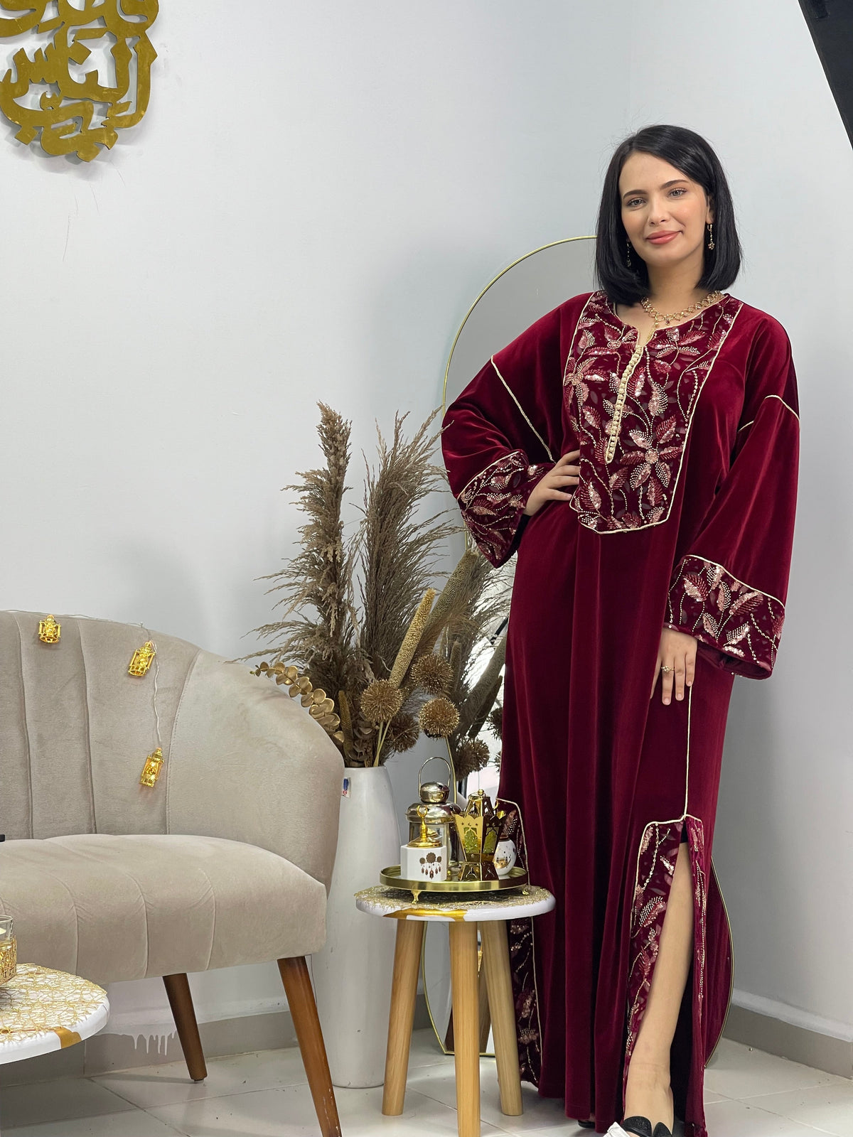 Gandoura en velours