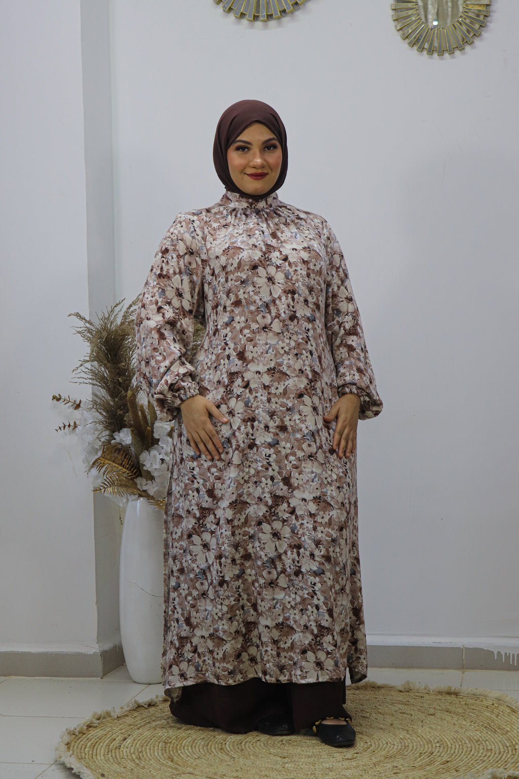 Ensemble Floral Élégance – 2 Pièces