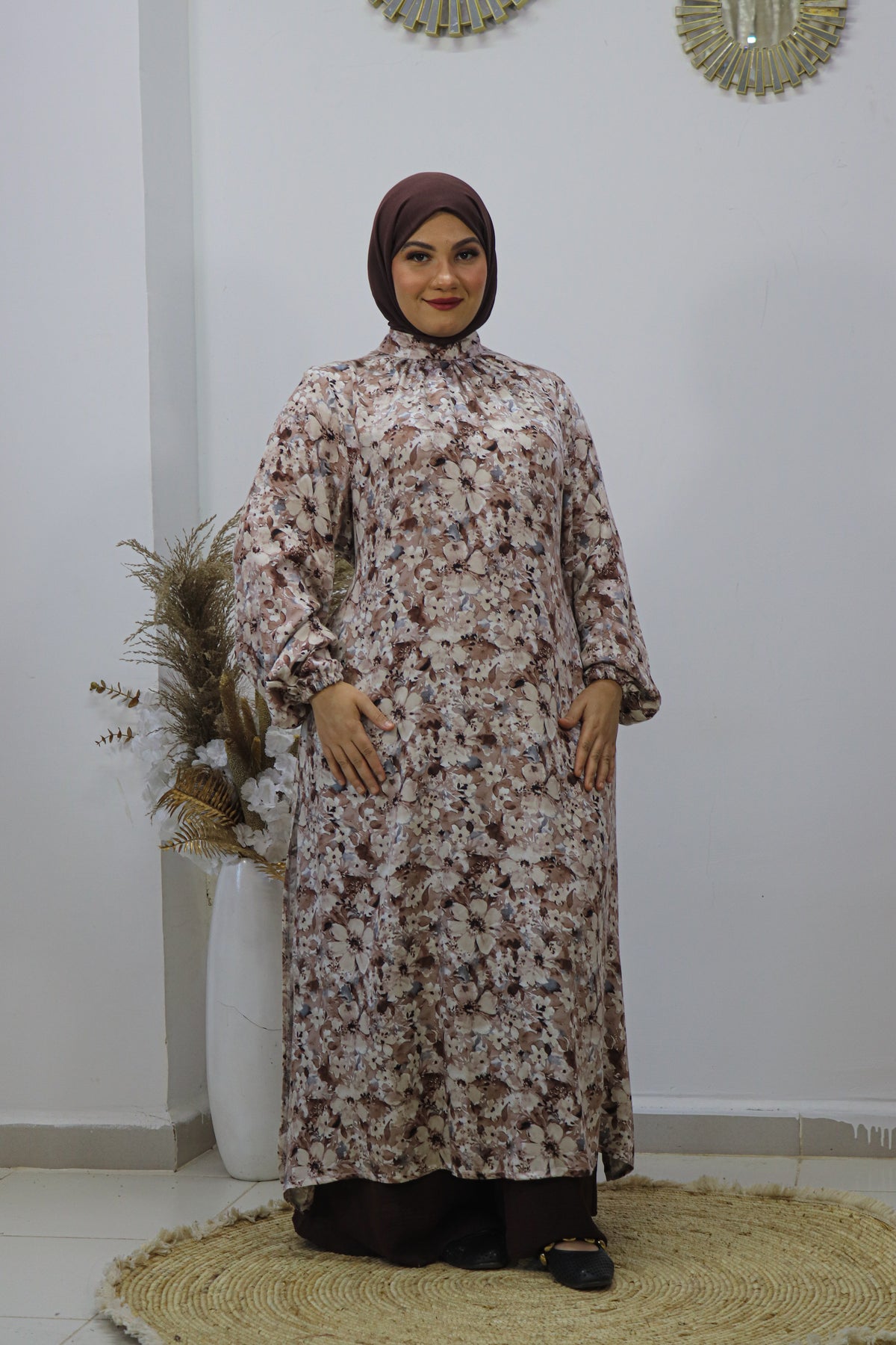 Ensemble Floral Élégance – 2 Pièces
